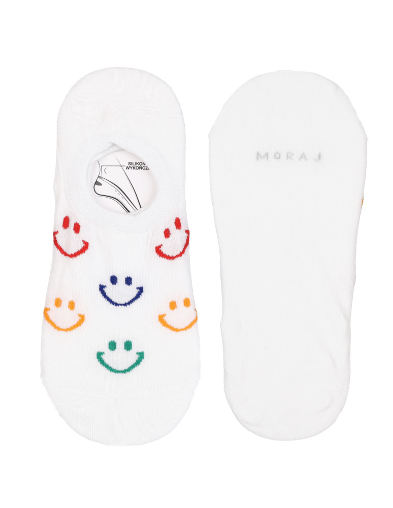 Niskie stopki - Skarpetki stopki damskie niskie bawełniane uśmiech 3-pak WIELOKOLOROWY  - produkt moraj.pl 3