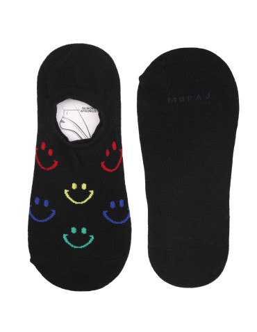 Niskie stopki - Skarpetki stopki damskie niskie bawełniane uśmiech 3-pak WIELOKOLOROWY - produkt 4