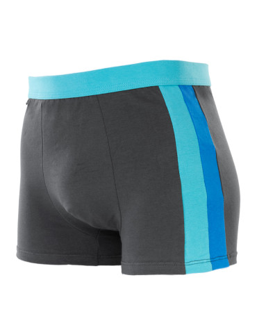 Bokserki dopasowane - Bokserki meskie bawełniane dopasowane z elastycznym pasem SZARY - produkt 2