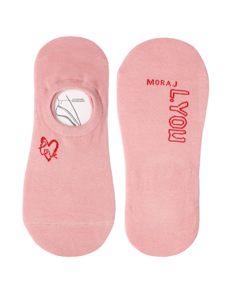 Niskie stopki - Damskie skarpetki stopki z LOVE i silikonową piętą 3-pak WIELOKOLOROWY  - produkt moraj.pl 2