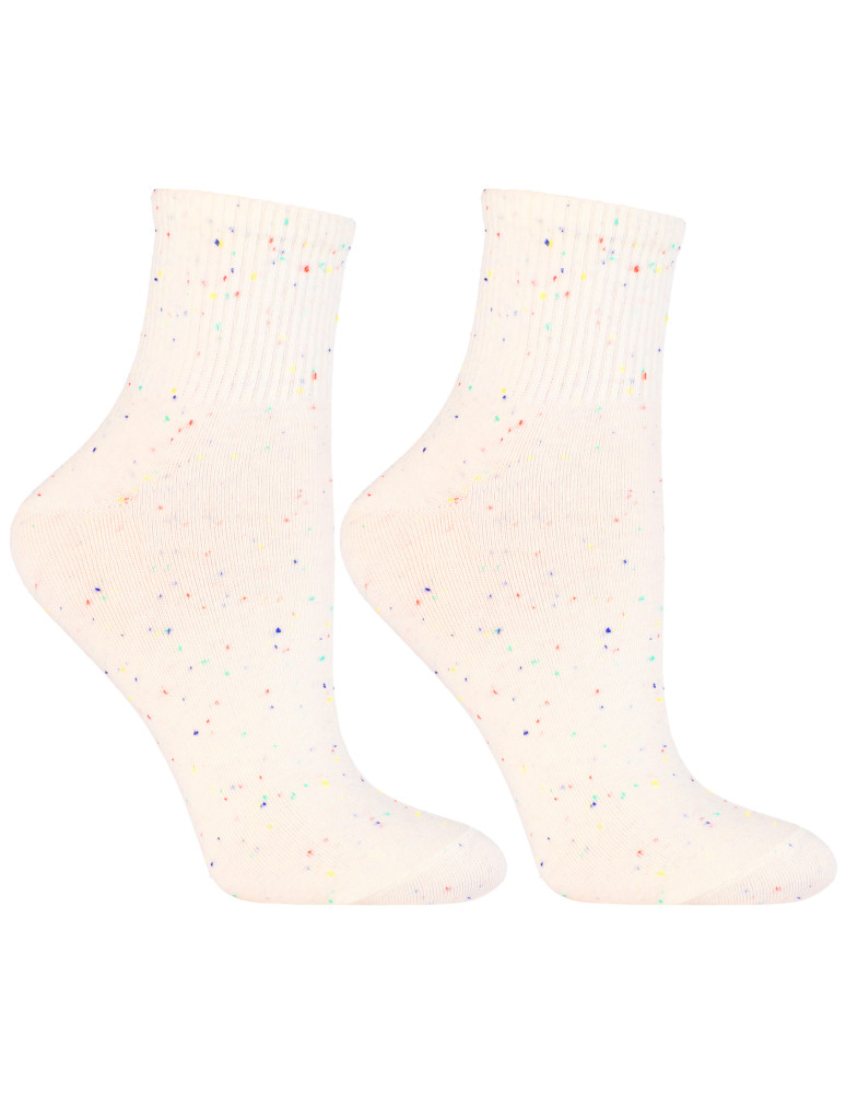 Skarpetki za kostkę - Skarpety damskie pastelowe bawełniane za kostkę 3-pak WIELOKOLOROWY  - produkt moraj.pl 4