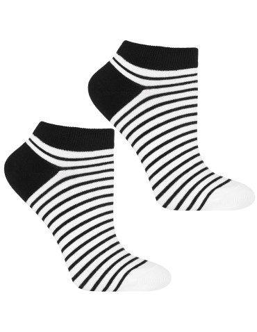 Stopki damskie - Skarpety damskie stopki bawełniane w czarno-białe wzory 3-pa WIELOKOLOROWY - produkt 3