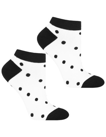 Stopki damskie - Skarpety damskie stopki bawełniane w czarno-białe wzory 3-pa WIELOKOLOROWY - produkt 4