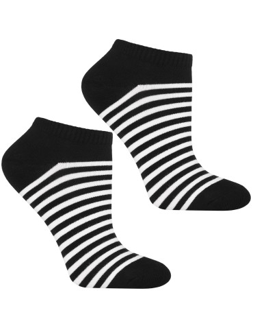 Stopki damskie - Skarpetki damskie stopki bawełniane w paski 12-pak WIELOKOLOROWY - produkt 3