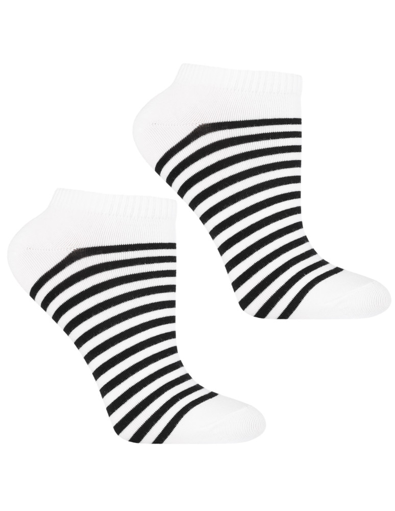 Stopki damskie - Skarpetki damskie stopki bawełniane w paski 12-pak WIELOKOLOROWY - produkt moraj.pl 4