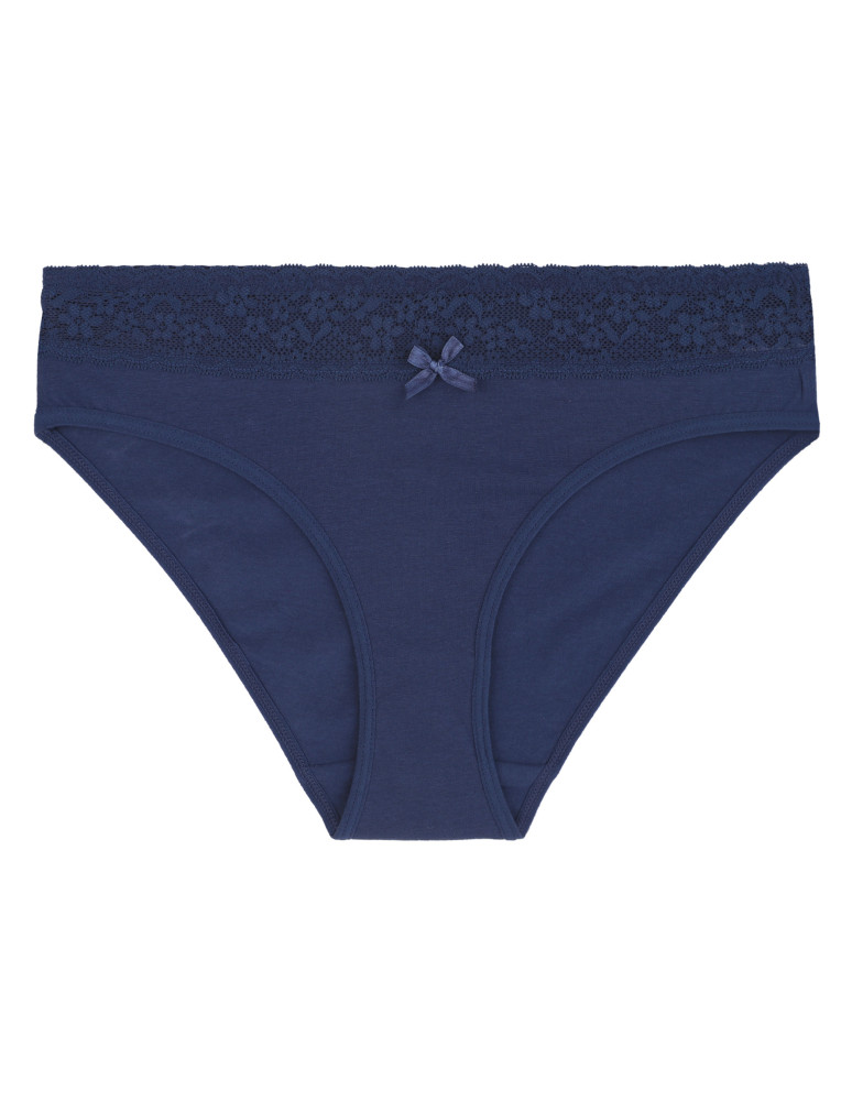 Majtki figi - Majtki damskie figi klasyczne z koronkową gumką 3-pak WIELOKOLOROWY  - produkt moraj.pl 2