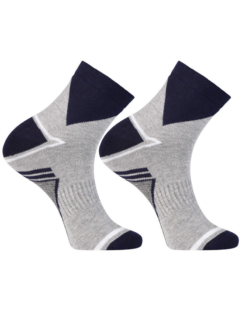 Skarpetki za kostkę - Męskie skarpetki sportowe za kostkę ze ściągaczem 3-pak WIELOKOLOROWY  - produkt moraj.pl 2