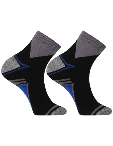 Skarpetki za kostkę - Męskie skarpetki sportowe za kostkę ze ściągaczem 3-pak WIELOKOLOROWY - produkt 3