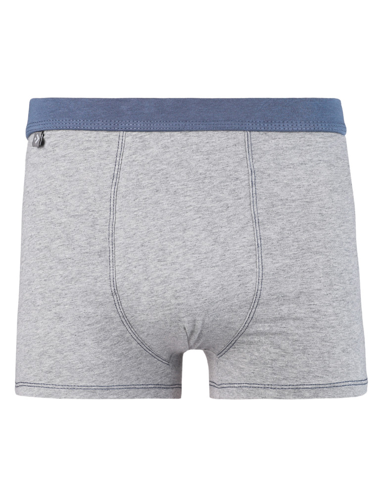 Męskie bokserki bawełniane bez wzoru dopasowane SZARY