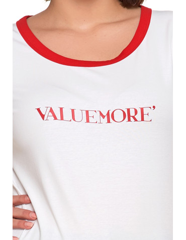 Koszulki i T-shirty - Koszulka damska t-shirt Slim Fit z napisami CZERWONY - produkt 11