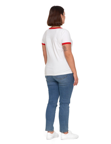 Koszulki i T-shirty - Koszulka damska t-shirt Slim Fit z napisami CZERWONY - produkt 16