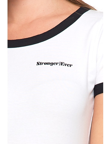 Koszulka damska t-shirt Slim Fit z napisami - produkt 2