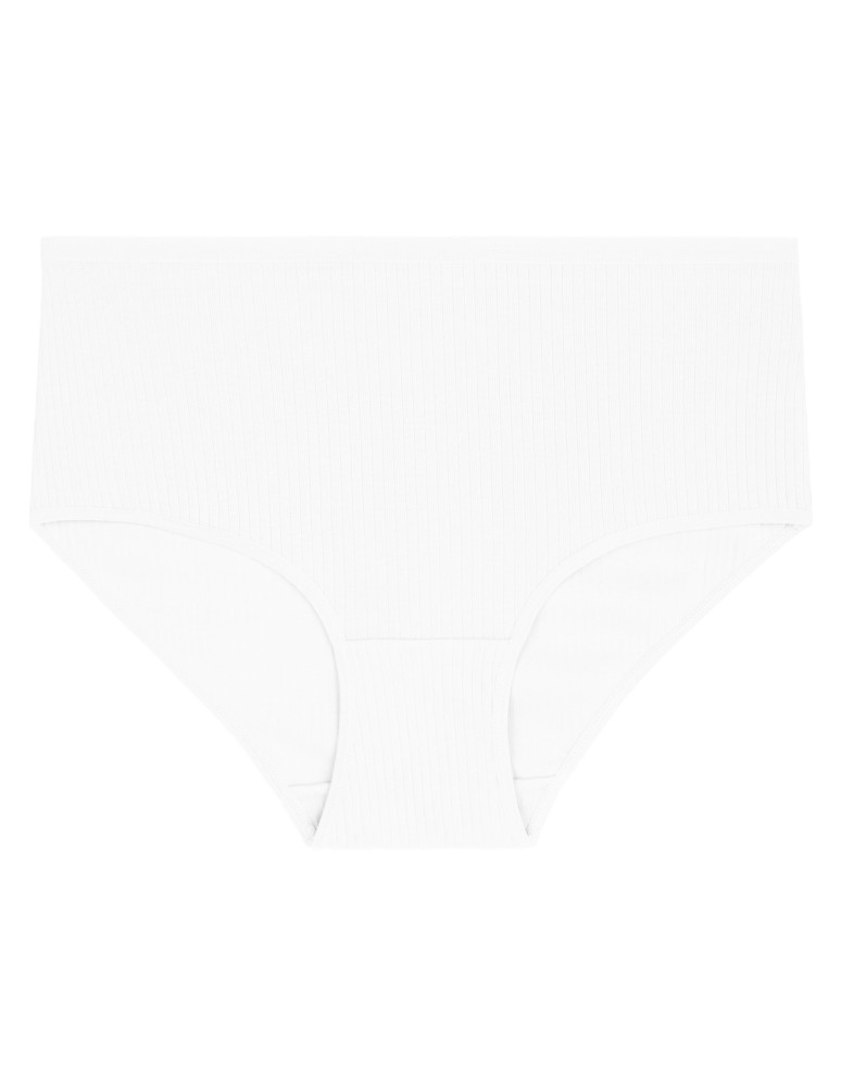 Majtki figi - Damskie majtki bawełniane z wysokim stanem Plus Size 4-pak WIELOKOLOROWY  - produkt moraj.pl 5