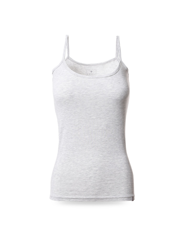 Podkoszulki - Damski bawełniany podkoszulek na ramiączkach BEŻOWY - produkt moraj.pl 48