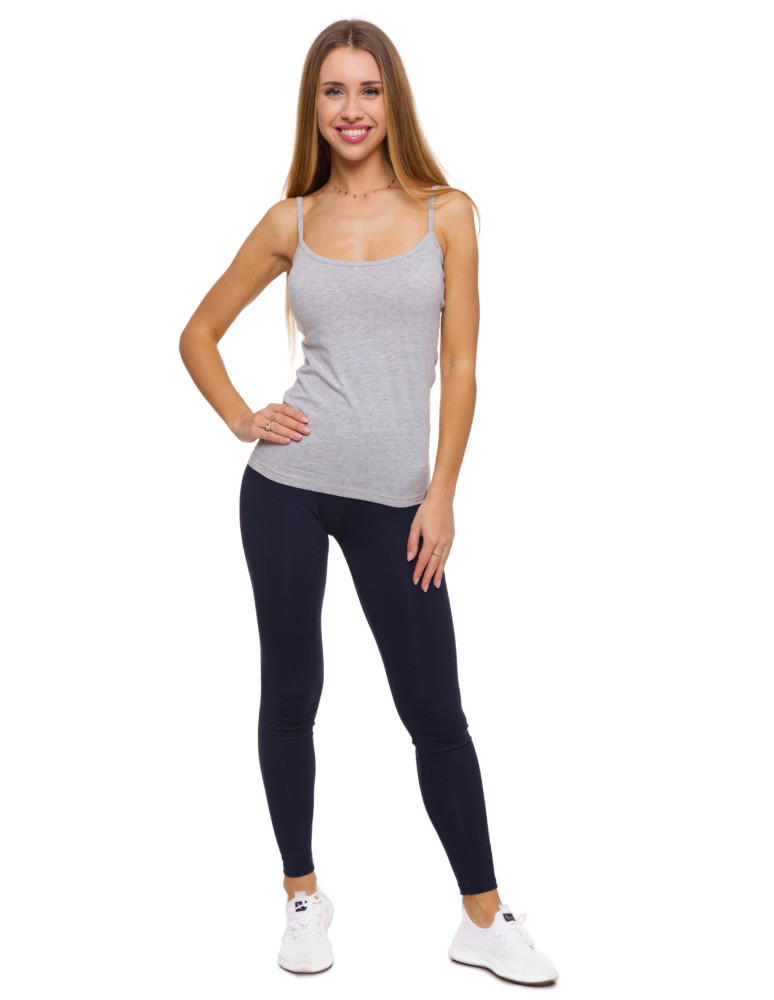 Podkoszulki - Damski bawełniany podkoszulek na ramiączkach BEŻOWY - produkt moraj.pl 52