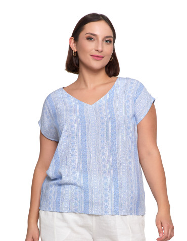 Bluzka damska wiskozowa z ozdobnym tyłem