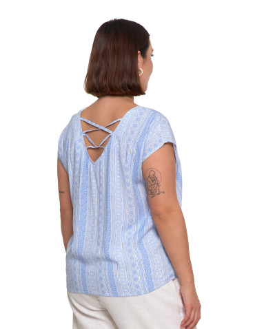 Bluzka damska wiskozowa z ozdobnym tyłem  - produkt 2