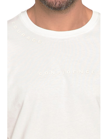 Koszulki i Tank Topy - Bawełniany T-shirt męski oversize BIAŁY - produkt 2