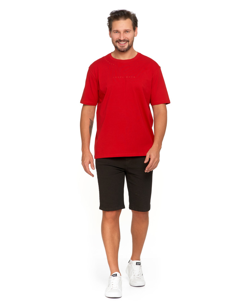 Koszulki i Tank Topy - Bawełniany T-shirt męski oversize BORDOWY - produkt moraj.pl 7