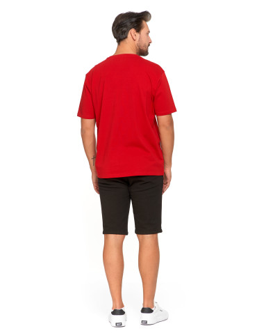 Koszulki i Tank Topy - Bawełniany T-shirt męski oversize BORDOWY - produkt 9