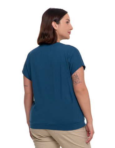 Bluzka damska oversize z artystycznym nadrukiem  - produkt 2