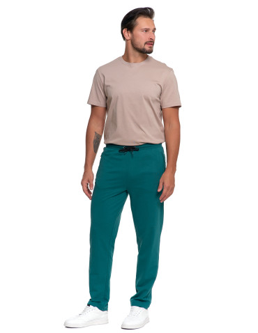 Męskie spodnie dresowe bawełniane z kieszeniami na zamek - produkt 2