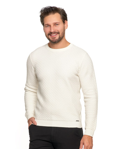 Męski sweter bawełniany z teksturą