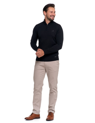 Męski sweter bawełniane ze stójką i zamkiem - produkt 2