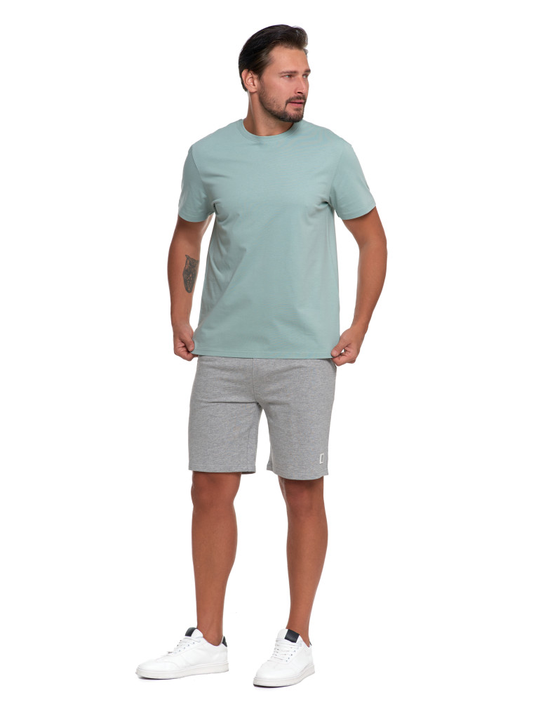 Koszulki i Tank Topy - T-shirt męski bawełniany bez bocznych szwów ZIELONY - produkt moraj.pl 3