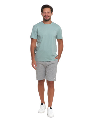 Koszulki i Tank Topy - T-shirt męski bawełniany bez bocznych szwów ZIELONY - produkt 4