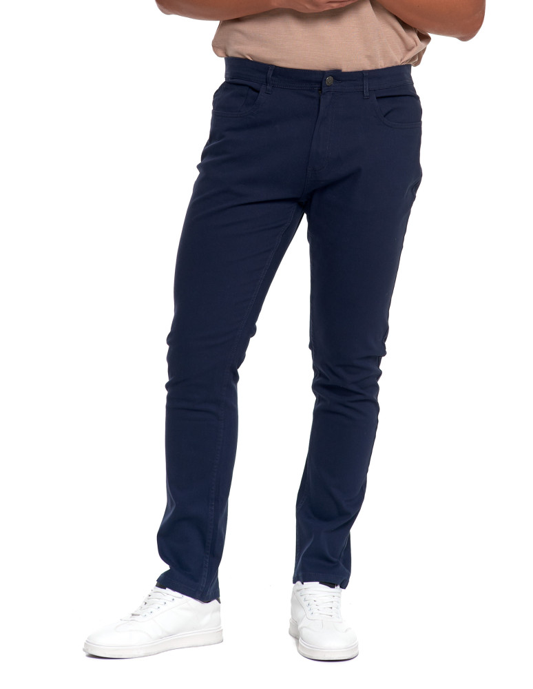 Męskie spodnie chino GRANATOWY