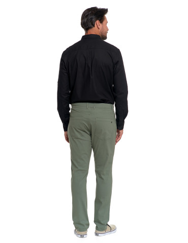 Spodnie męskie - Męskie spodnie chino ZIELONY - produkt 3