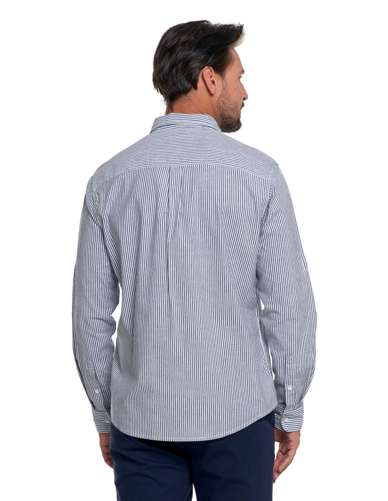 Koszulki i Tank Topy - Męska koszula w paski z długim rękawem WZÓR - produkt moraj.pl 4