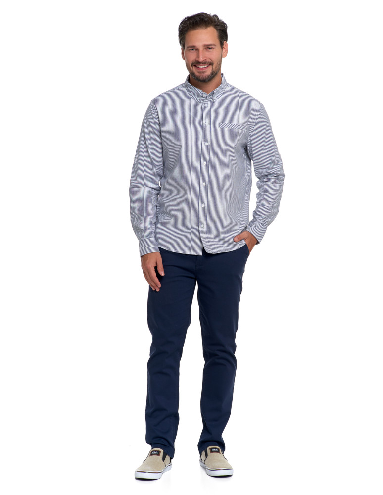 Koszulki i Tank Topy - Męska koszula w paski z długim rękawem WZÓR - produkt moraj.pl 5