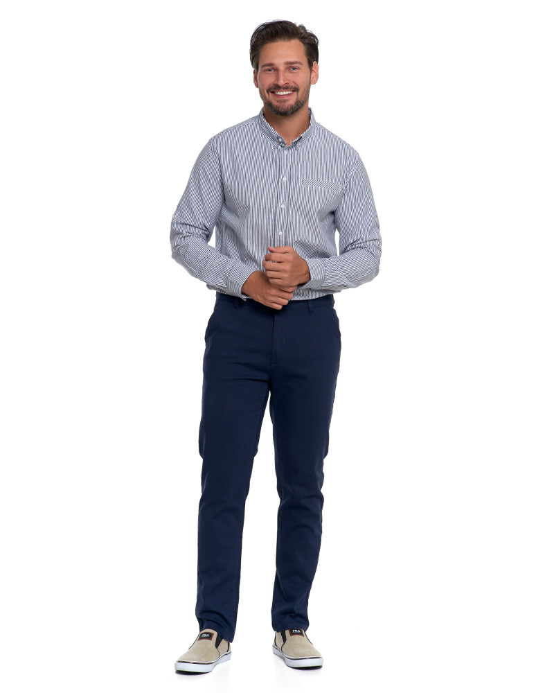 Koszulki i Tank Topy - Męska koszula w paski z długim rękawem WZÓR - produkt moraj.pl 7