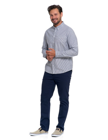 Koszulki i Tank Topy - Męska koszula w paski z długim rękawem WZÓR - produkt 12