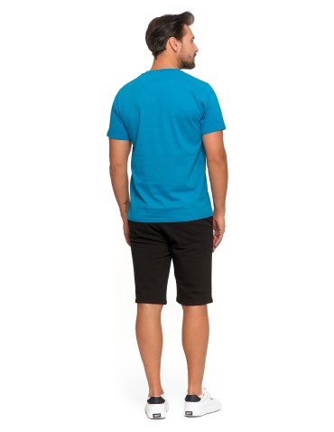 Koszulki i Tank Topy - T-shirt męski bawełniany z marynistycznym motywem TURKUSOWY - produkt 3