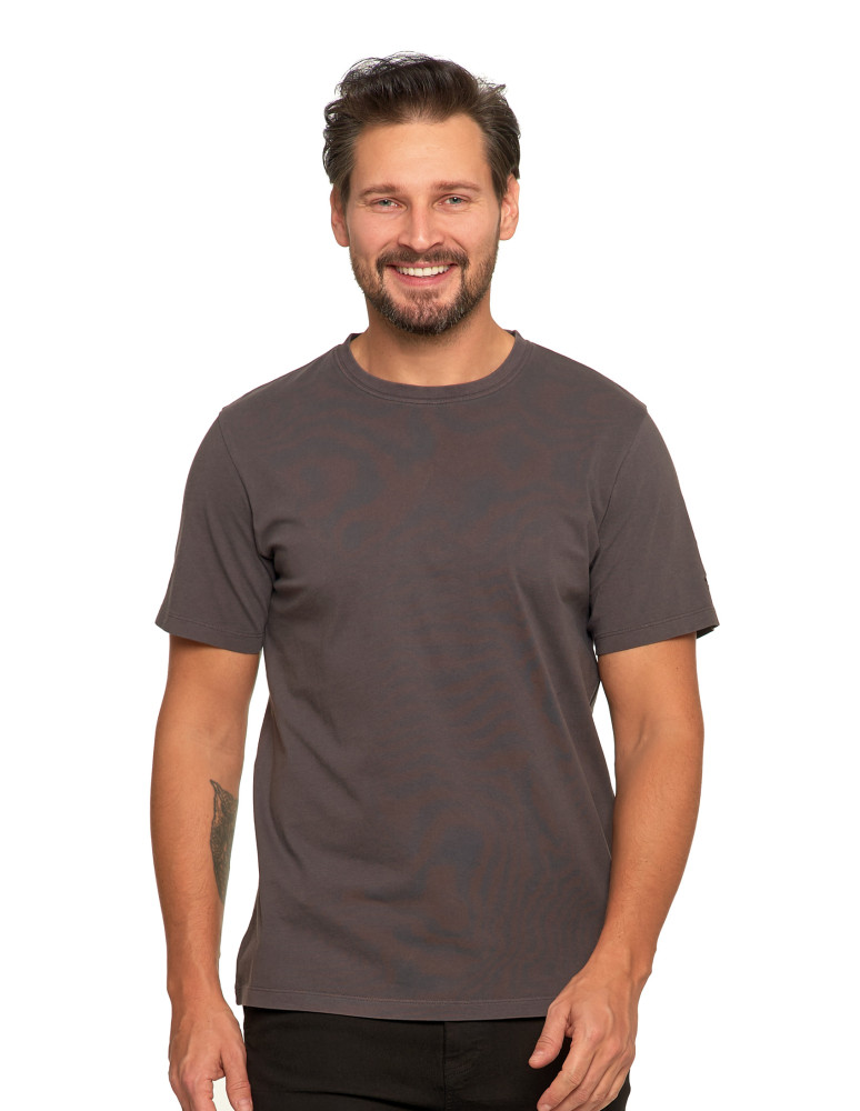 Koszulka męska klasyczna vintage z haftem GRAFIT