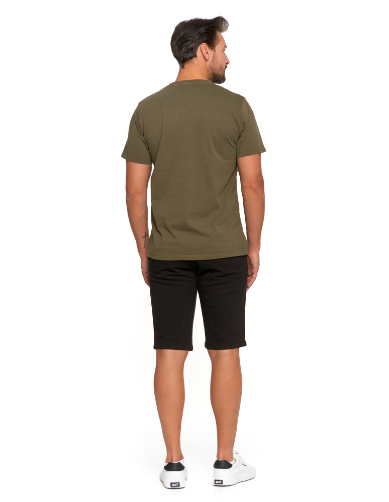 Koszulki i Tank Topy - Koszulka męska klasyczna vintage z haftem KHAKI  - produkt moraj.pl 3