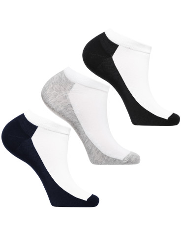 Skarpetki stopki męskie bez wzoru klasyczne 3-pak