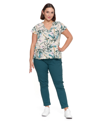 Bluzka damska z krótkim rękawem wiskozowa