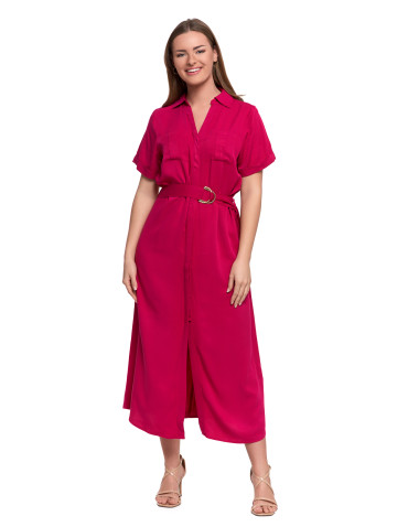 Sukienka damska szmizjerka midi z wiązaniem  - produkt 2