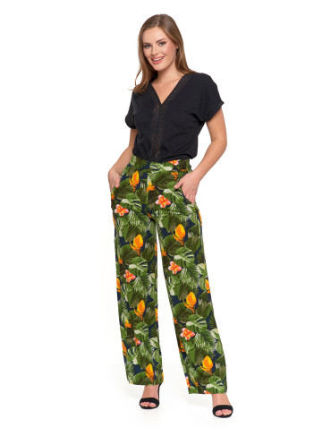 Spodnie damskie z szerokimi nogawkami