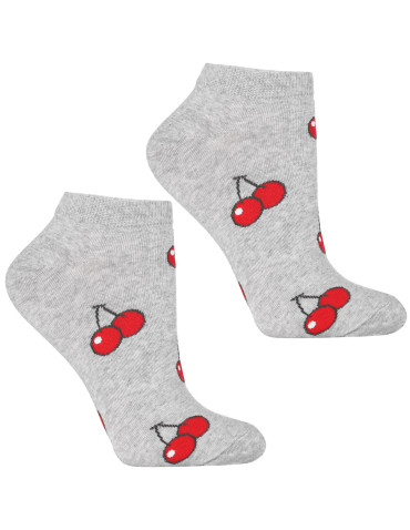 Damskie skarpetki stopki w czereśnie 3-pak - produkt 2