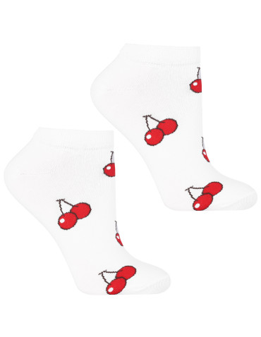 Stopki damskie - Damskie skarpetki stopki w czereśnie 3-pak WIELOKOLOROWY - produkt 4