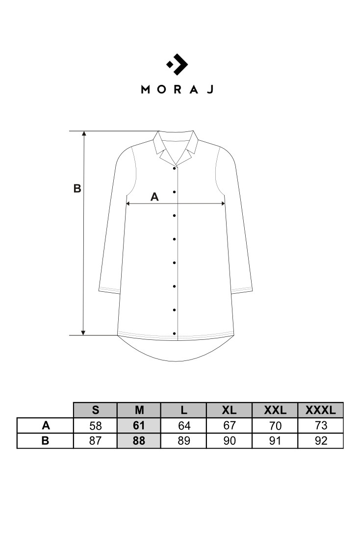 Damska koszula nocna z długim rękawem z wiskozy wzorzysta Damska koszula nocna z długim rękawem z wiskozy wzorzysta