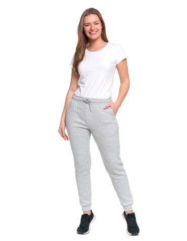 Damskie spodnie dresowe joggery ocieplane bez wzoru  - produkt 2