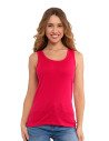 Koszulka damska na ramiączkach Tank-Top bawełniana Plus Size FUKSJA