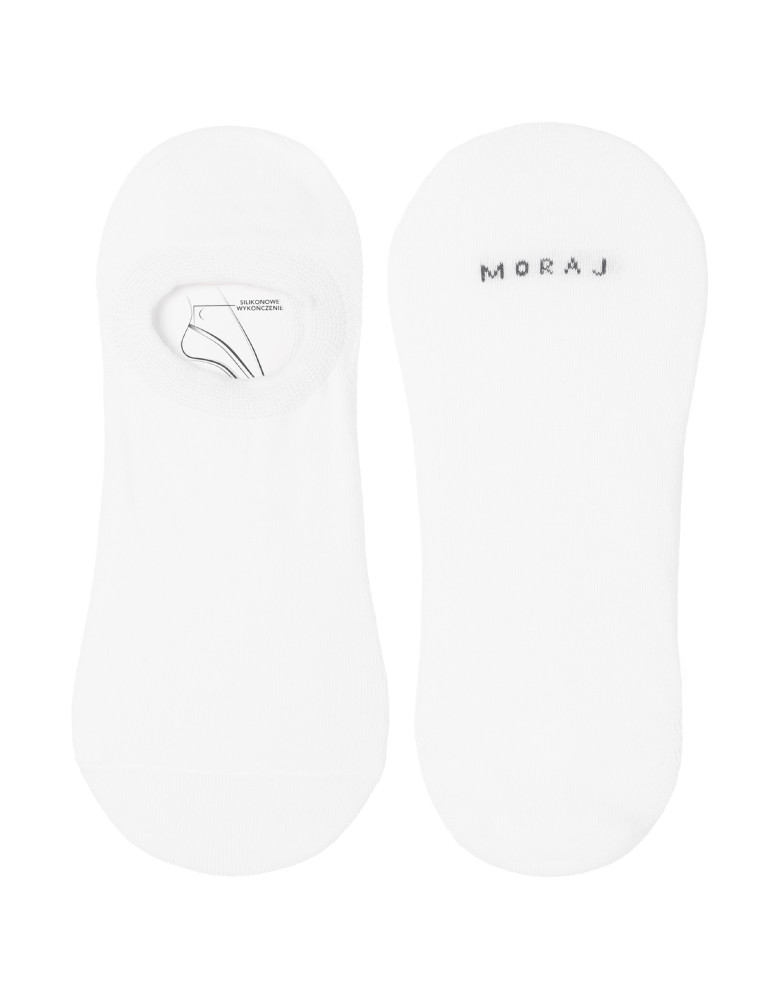 Niskie stopki - Męskie skarpety stopki niskie bez wzoru 6-pak BIAŁY - produkt moraj.pl 2
