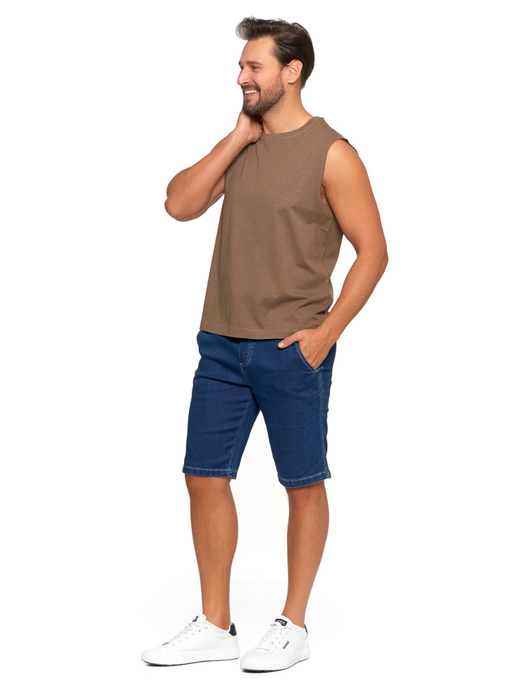 Koszulki i Tank Topy - Męska koszulka tank top BRĄZOWY - produkt moraj.pl 2